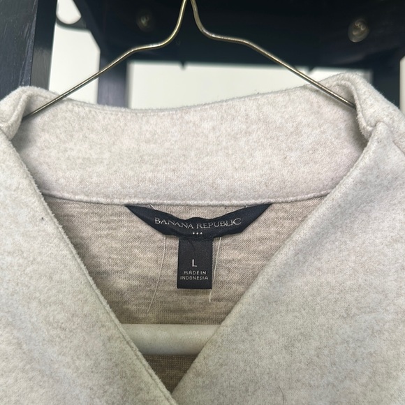 Banana Republic Factory oatmeal color Double-Breasted lightweight jacket Large - Picture 3 of 4